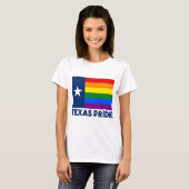 テキサス州LGBTゲイプライドの虹の旗 Tシャツ (正面フル)