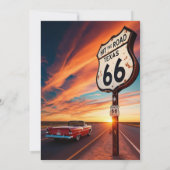 テキサス州Route 66ハガキ収集用ポストカーD 招待状 (裏面)