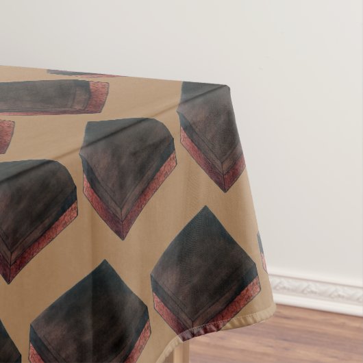 テキサス州TXチョコレートシートケーキテキサンフードデザート テーブルクロス (インサイチュ)