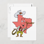 テキサス州TXテキサンカウボーイヴィンテージ旅行お土産 ポストカード (正面/裏面)