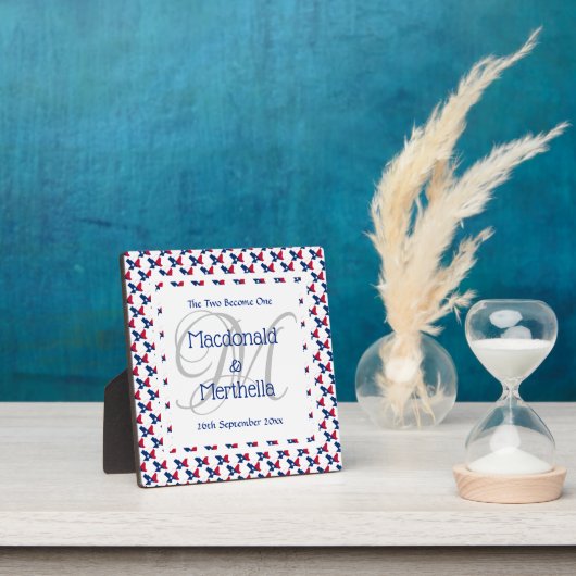 テキサス州USAの結婚記念ギフトカスタムモノグラム フォトプラーク (インサイチュ)