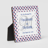 テキサス州USAの結婚記念ギフトカスタムモノグラム フォトプラーク (正面)