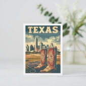テキサス州USAアメリカヴィンテージ有名なトラベルプレイス ポストカード (スタンド正面)