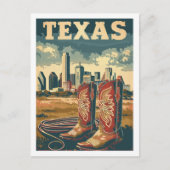 テキサス州USAアメリカヴィンテージ有名なトラベルプレイス ポストカード (正面)