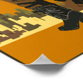 テキサス州USAカウボーイブーツヴィンテージトラベル ポスター (角)