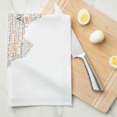 テキサス州USAスラングのワードアートマップ キッチンタオル (四つ折り)