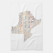 テキサス州USAスラングのワードアートマップ キッチンタオル (縦)