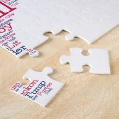 テキサス州USAスラングワードアートマップジグソーパズル ジグソーパズル (側面)