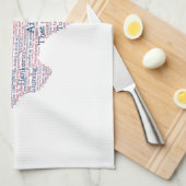 テキサス州USAスラング語アートマップキッチンタオル キッチンタオル (四つ折り)