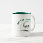 テキサス州Wise郡のマグは陪審義務に賛成します ツートーンマグカップ (正面右)