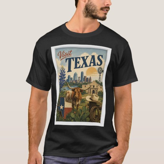 テキサス旅行ヴィンテージ Tシャツ (正面)