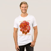 テキサス準州の植物 ウチワサボテン トライブレンドTシャツ (正面全面)