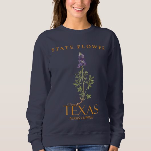 テキサス準州の花 ルピナス・テクセンシス スウェットシャツ (正面)