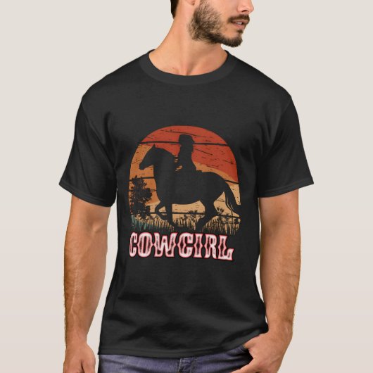 テキサス牧場のカウホースライディングスタイルロデオ Tシャツ (正面)