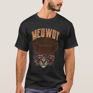 テキサス猫ミーム Meowdy ウエスタンカウボーイカントリーミュージック Tシャツ