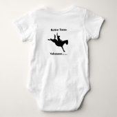 テキサス生まれの赤ちゃん用ワンピース ベビーボディスーツ (裏面)