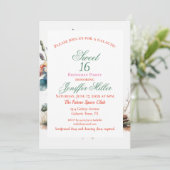 テキサス カントリーガール ブーツ フラワー ハット 招待状 (スタンド正面)