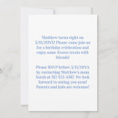 テキサス サッカー 誕生日パーティー招待状 招待状 (裏面)