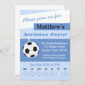 テキサス サッカー 誕生日パーティー 招待状 (正面/裏面)