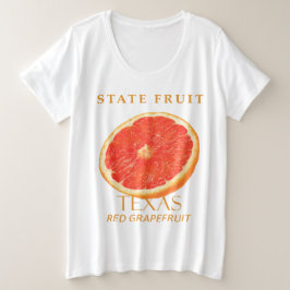 テキサス・テリトリー・フルーツ ザ・グレープフルーツ プラスサイズTシャツ