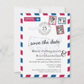 テキサス ノーザン カリフォルニア エアメール ご案内保存 セーブザデート (正面)