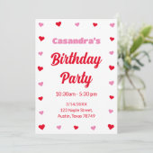 テキサス バレンタインデー 編集可能なパーティー 招待状 (スタンド正面)