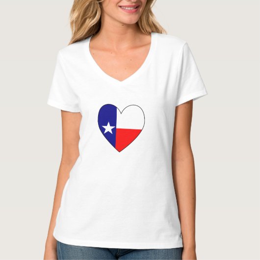 テキサス フラッグ ハート Tシャツ (正面)