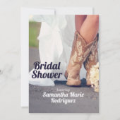 テキサス ブライド イン ブーツ ブライズ シャワー 招待状 (正面)