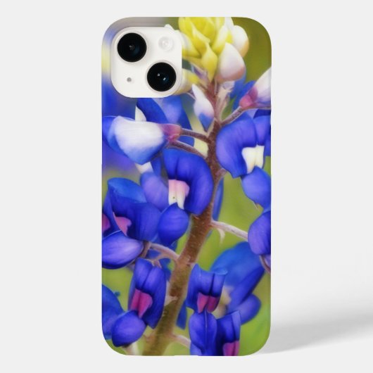 テキサス・ブルーボネットの花のアートデザインのスマホケース Case-Mate iPhoneケース (裏面)