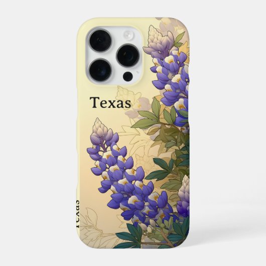 テキサス・ブルーボネットの荷札 iPhoneケース (裏面)