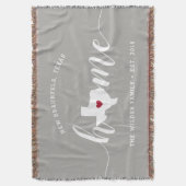 テキサス ホームステート パーソナライズ スローブランケット (正面縦)