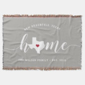 テキサス ホームステート パーソナライズ スローブランケット (正面)