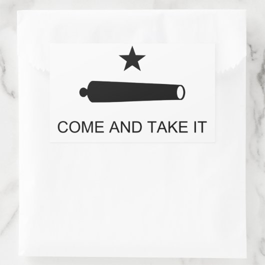 テキサス、来て取れ 長方形シール (バッグ)