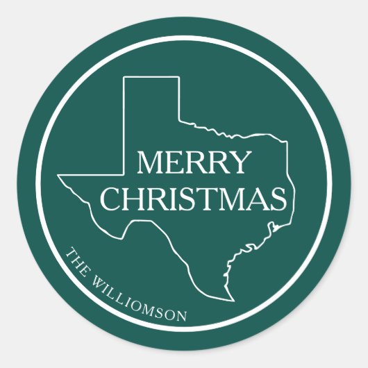 テキサス 返送先住所 ラウンドシール (正面)