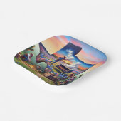 テキサス BBQ パーティー 4 ペーパープレート (傾斜あり)