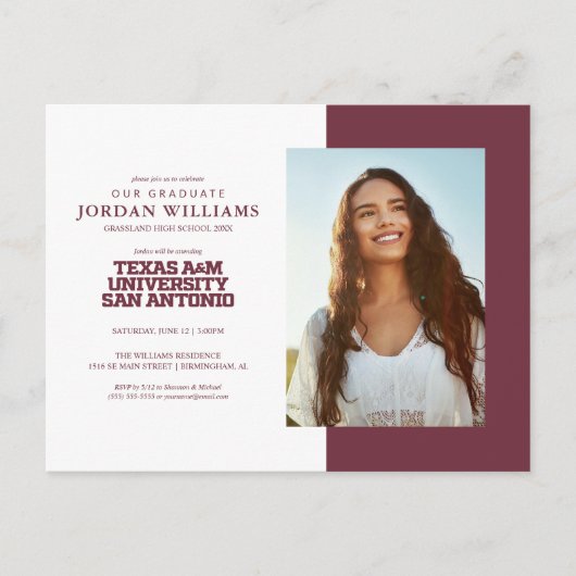 テキサスA&M大学サンアントニオ校 案内ポストカード (正面)