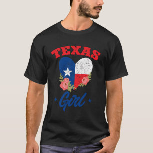 テキサンローンスター州おもしろいテキサス州ガール Tシャツ
