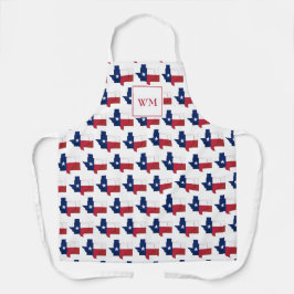 テキサン国旗 |モノグラム |テキサス州 エプロン