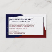 テキサン抽象芸術国旗、テキサス州 名刺 (裏面)