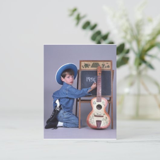 テキサンJrカウボーイギターのはがき ポストカード (スタンド正面)