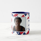 テキサ最高のンマパーソナライズされたマテキサス州国旗の写真 ツートーンマグカップ (中央)