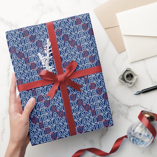 テキサ赤と白ンネオンラッピング紙 ラッピングペーパー