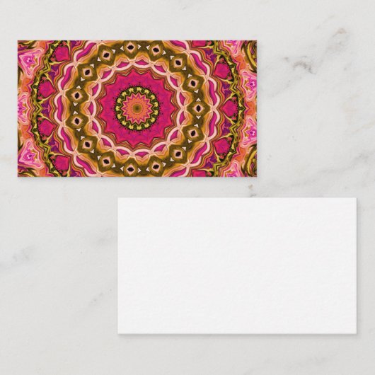 テキスエレガントトフローラ曼荼羅模様 名刺 (正面/裏面)