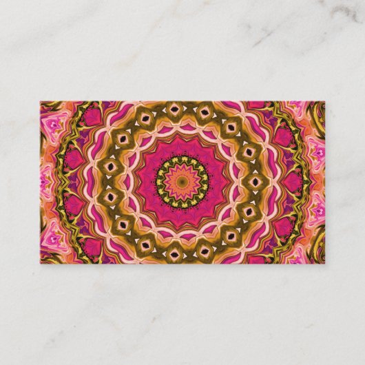 テキスエレガントトフローラ曼荼羅模様 名刺 (正面)