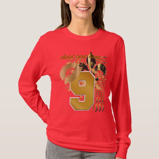 テキスカスタマイズト/キス/ハート/（紋章の）フラ・ダ・リ Tシャツ (正面)