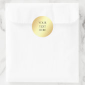 テキスカスタムトグラマーの金ゴールドフェイクテンプレートの追加 ラウンドシール (バッグ)