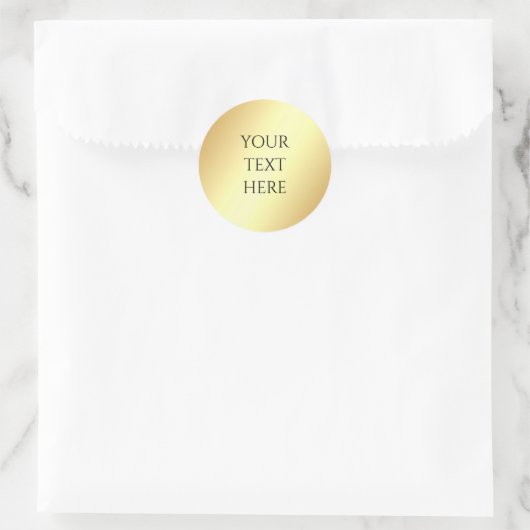 テキスカスタムトグラマーの金ゴールドフェイクテンプレートの追加 ラウンドシール (バッグ)