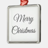 テキスカスタムト写真のクリスマスを追加パーソナライズされたする メタルオーナメント (左)