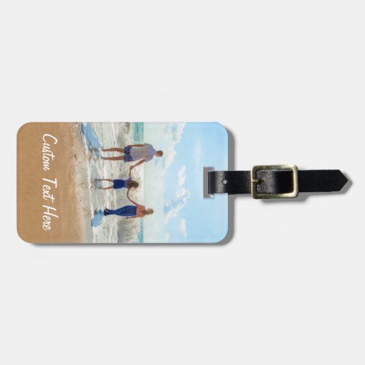 テキスカスタムト名が付いたフォトラゲージタグ ラゲッジタグ (正面横)