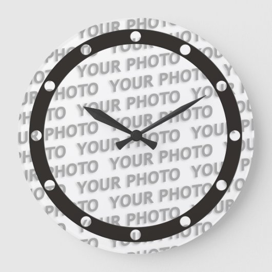 テキスカスタムト、イメージ、背景色 ラージ壁時計 (正面)